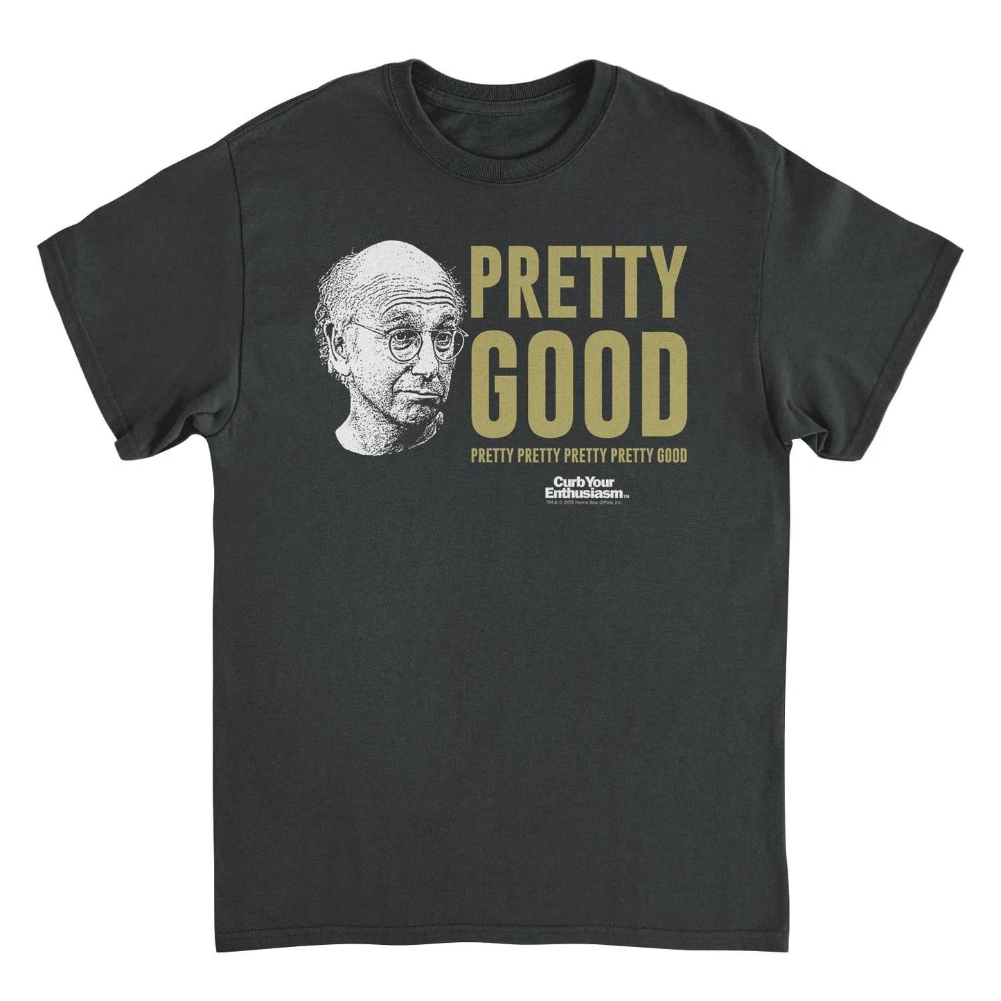 Curb Your Enthusiasm Pretty Good Larry Face Black T-Shirt by HandyShopping4U2