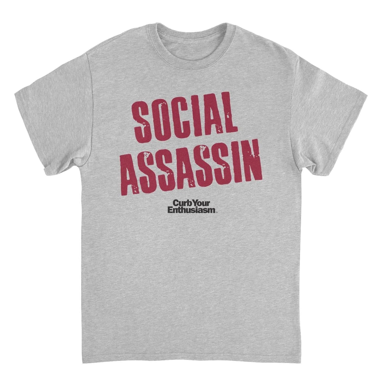 Curb Your Enthusiasm Social Assassin Sport Gray T-Shirt by HandyShopping4U2