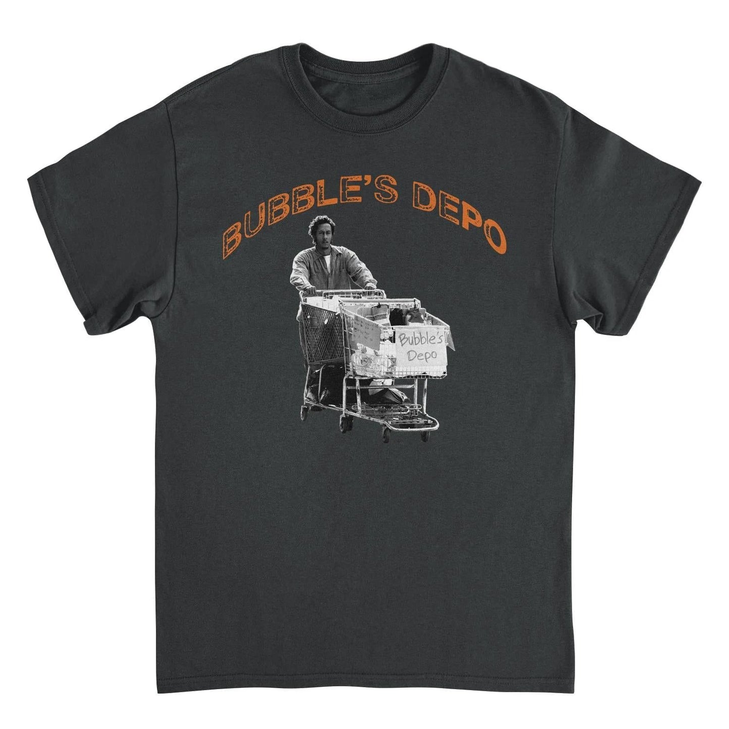 The Wire Bubble's Depot Black T-Shirt by HandyShopping4U2