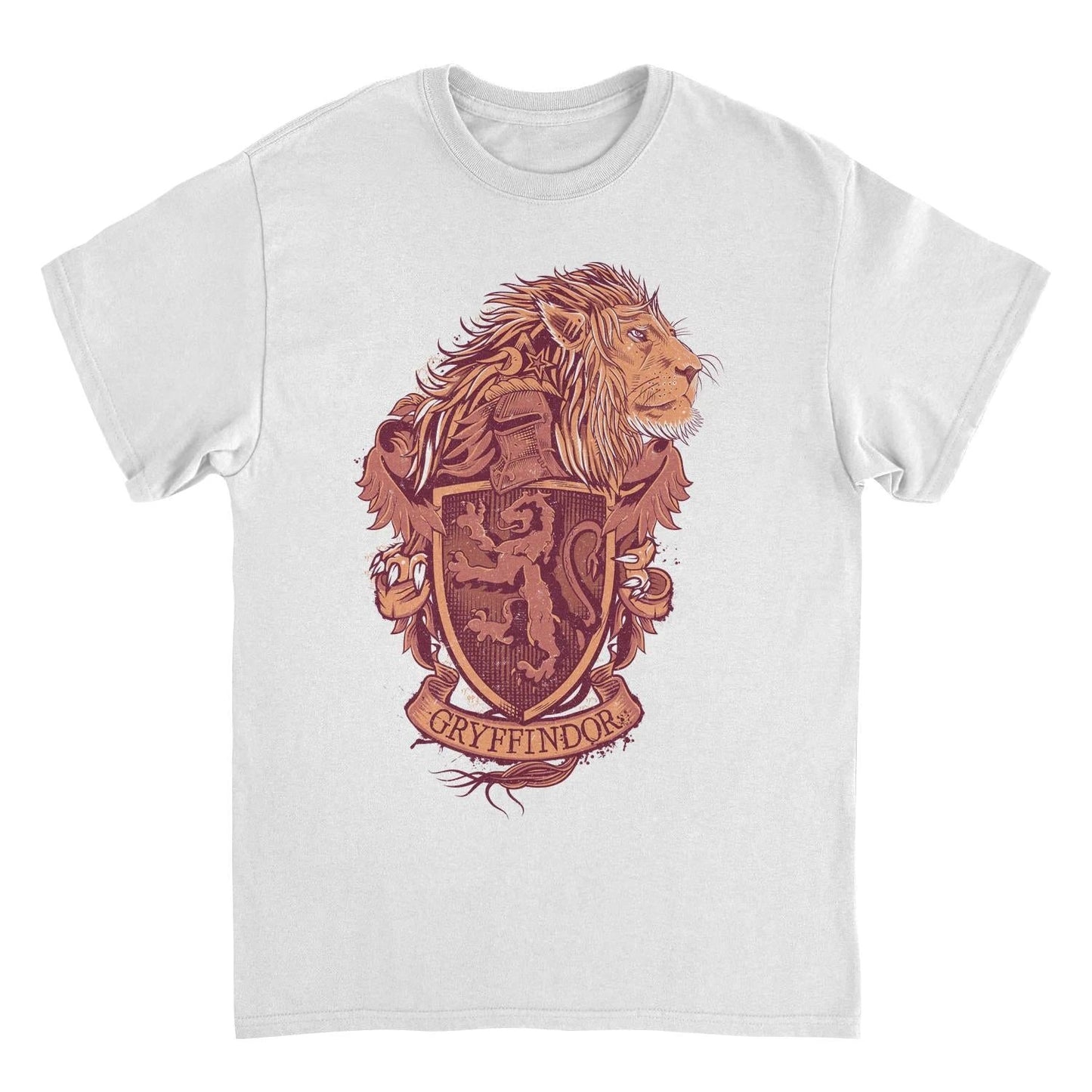 Harry Potter Gryffindor Pride Emblem White T-Shirt by HandyShopping4U2
