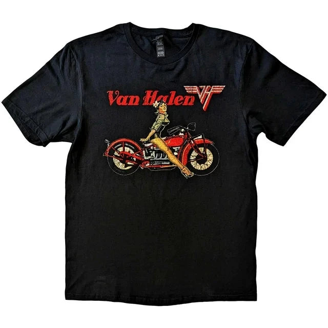 Van Halen Pin Up Biker Men's T-shirt by HandyShopping4U2