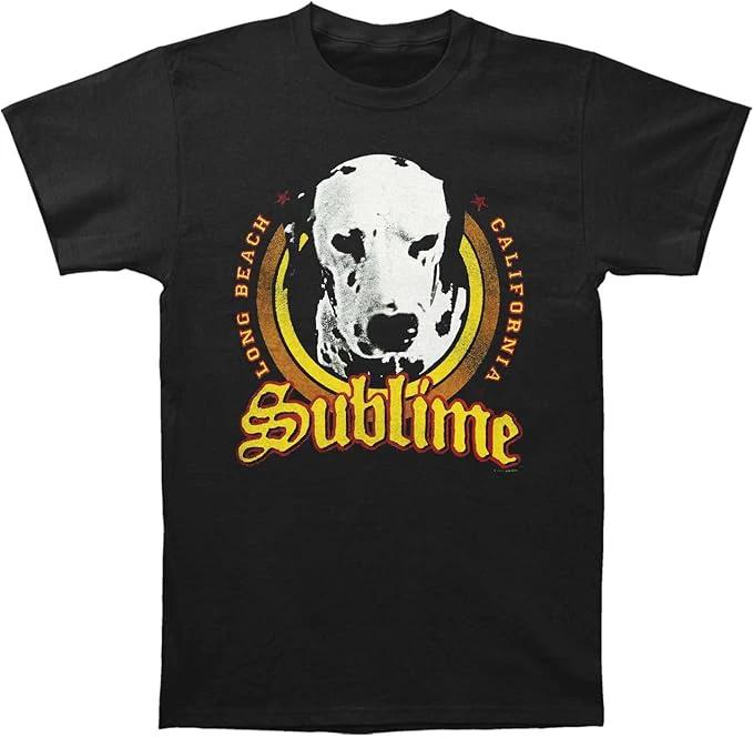 Sublime Lou Dog t-shirt collection featuring Dalmatian logo design with Long Beach California text on black ska punk band merch