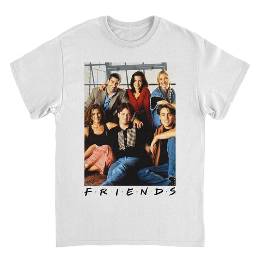 Friends Group Photo White T-Shirt by HandyShopping4U2