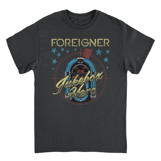 Foreigner Jukebox Hero Black T-Shirt
