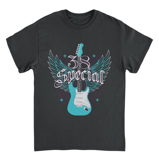 38 Special Teal Winged Guitar T-Shirt