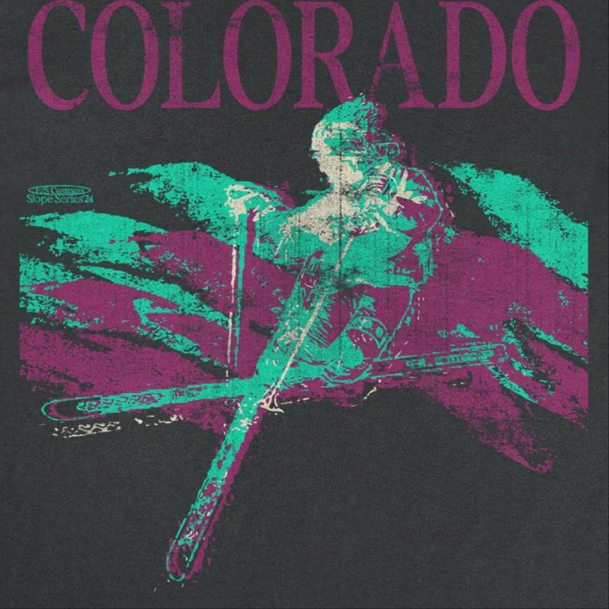 Skiing & Snowboarding Colorado Black T-Shirt by HandyShopping4U2