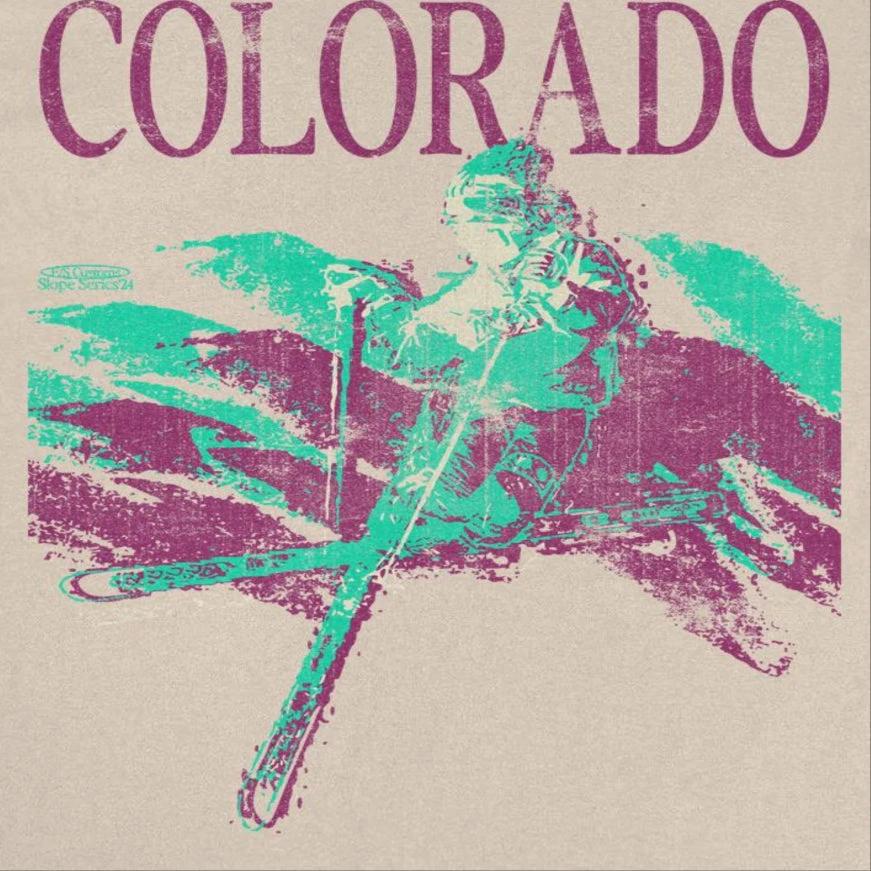 Skiing & Snowboarding Colorado Tan T-Shirt by HandyShopping4U2