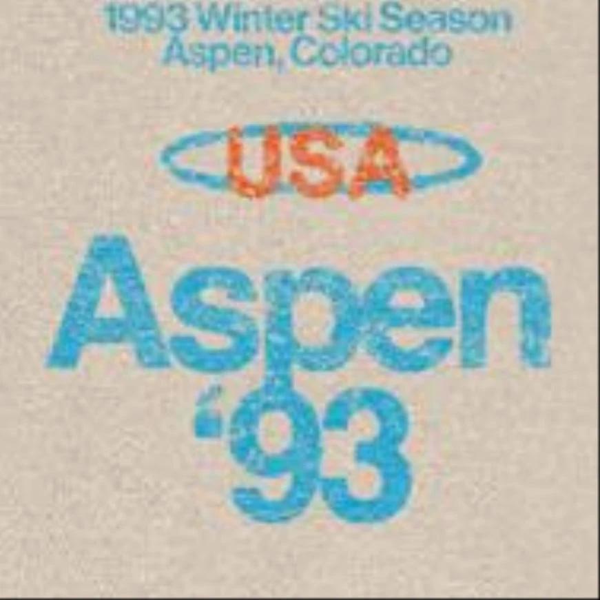 Ski Aspen '93 Front and Back Print T-Shirt by HandyShopping4U2