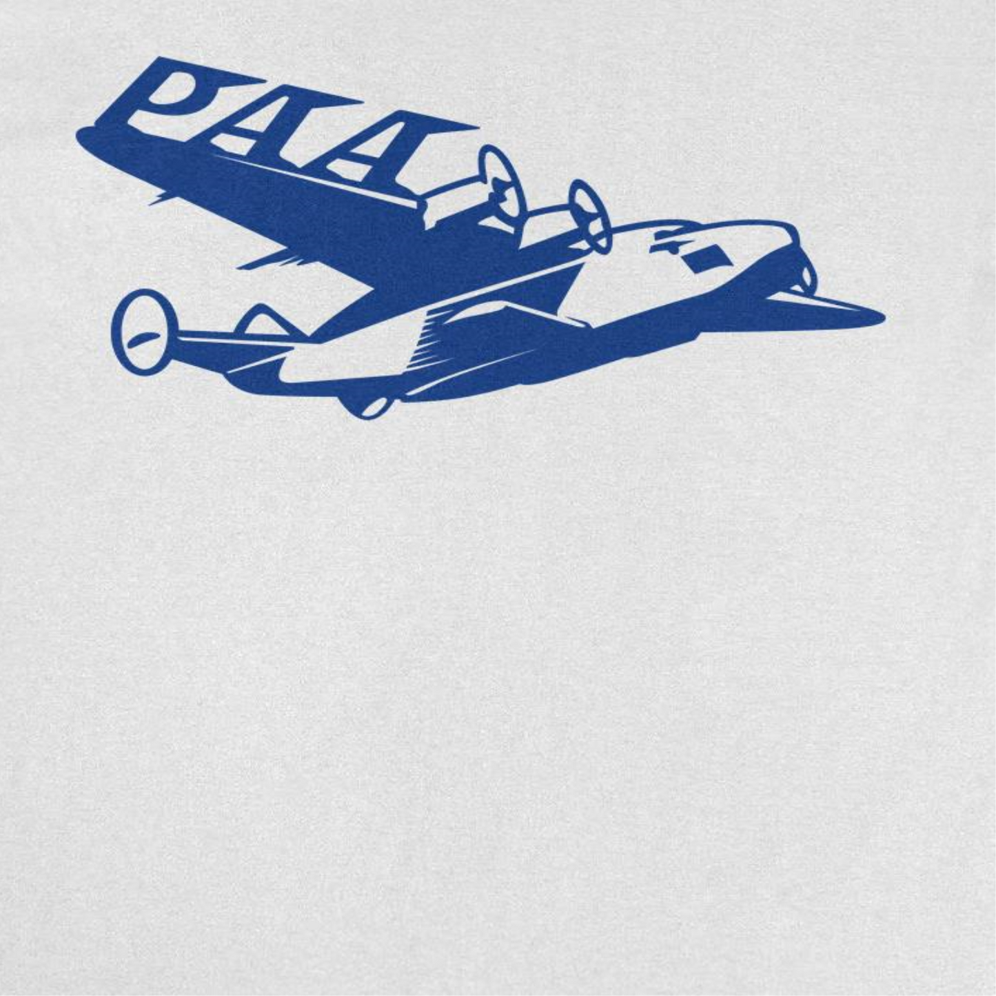 Pan Am PAA Wing Blue Print White T-Shirt by HandyShopping4U2