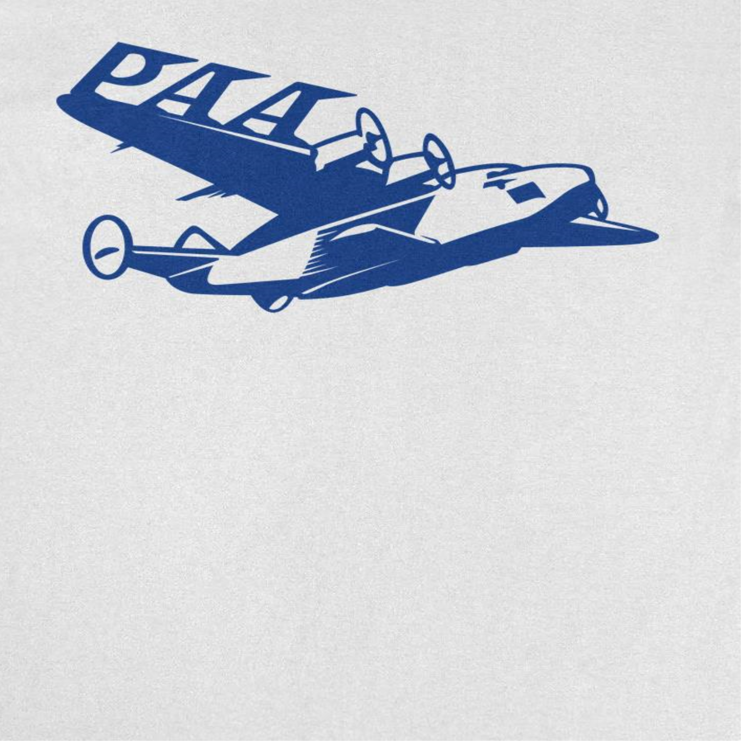 Pan Am PAA Wing Blue Print White T-Shirt by HandyShopping4U2
