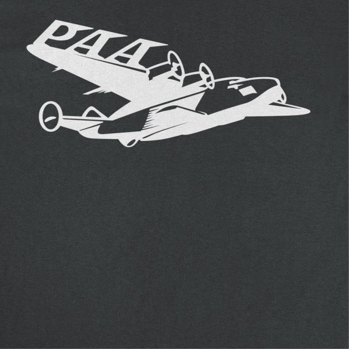 Pan Am PAA Wing White Print Black T-Shirt by HandyShopping4U2