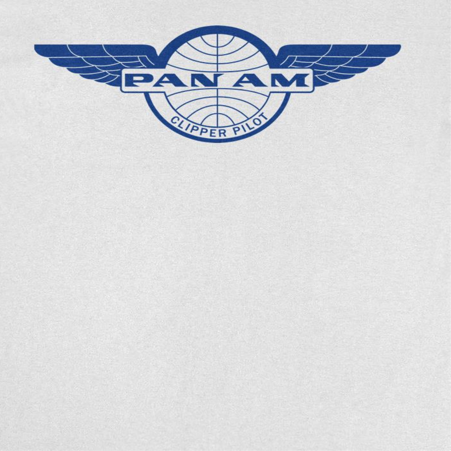 Pan Am Clipper Pilot Blue Print White T-Shirt by HandyShopping4U2