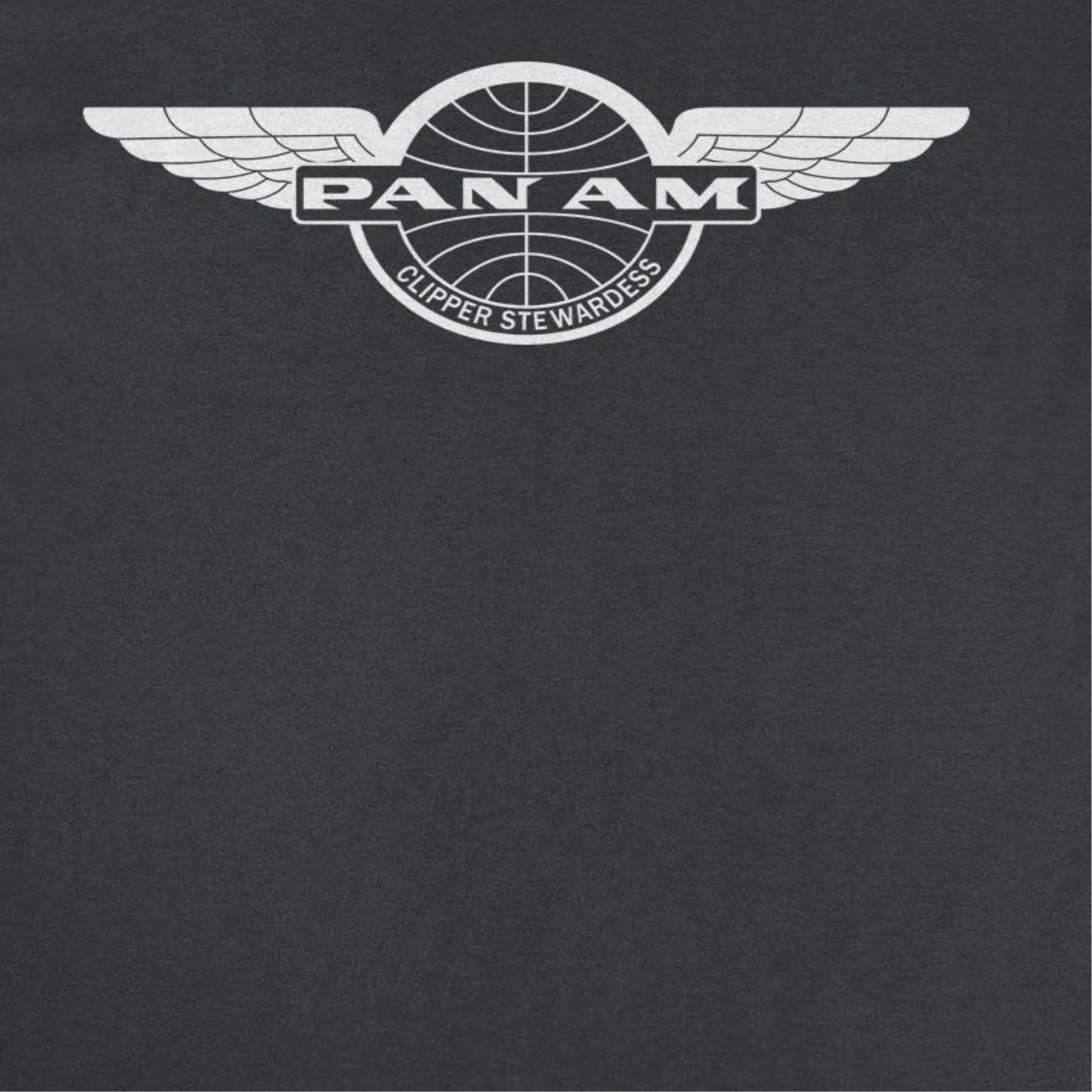 Pan Am Clipper Stewardess White Print Black T-Shirt by HandyShopping4U2