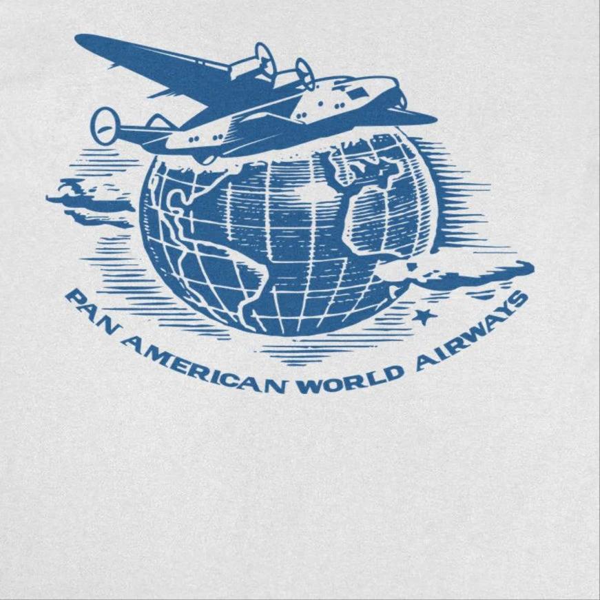 Pan Am Flying Around the World White T-Shirt by HandyShopping4U2