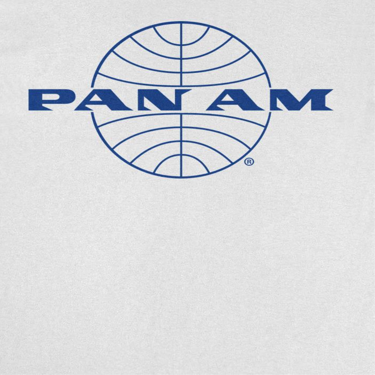 Pan Am Classic Blue Logo Out White T-Shirt by HandyShopping4U2