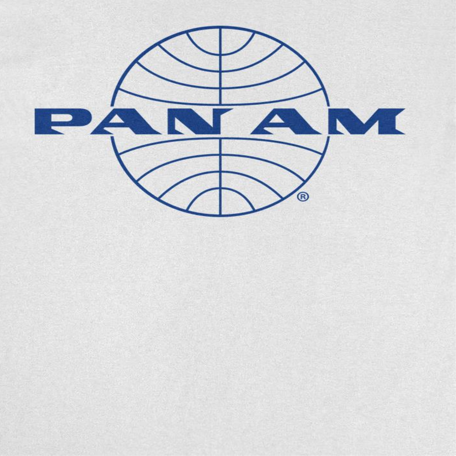 Pan Am Classic Blue Logo Out White T-Shirt by HandyShopping4U2