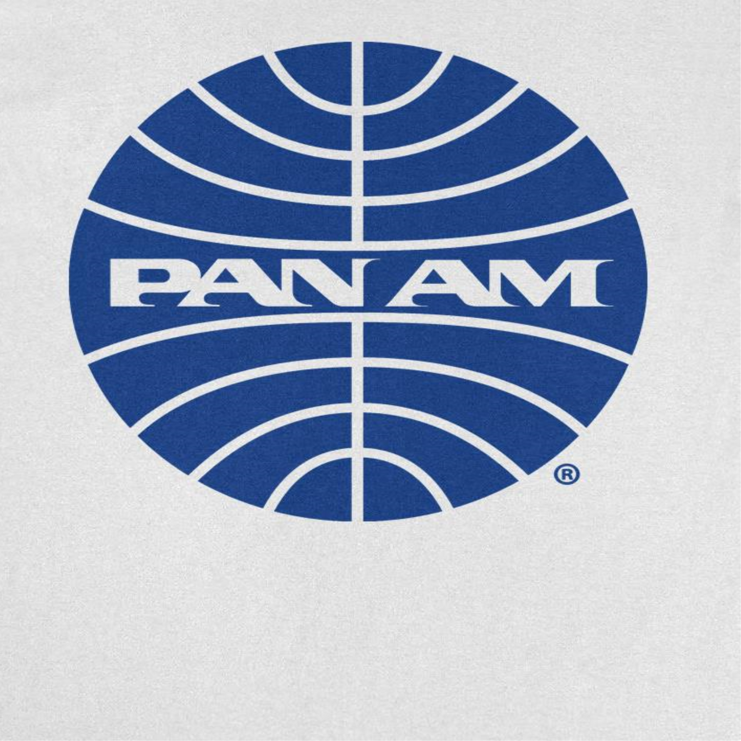 Pan Am Blue Outline Logo White T-Shirt by HandyShopping4U2