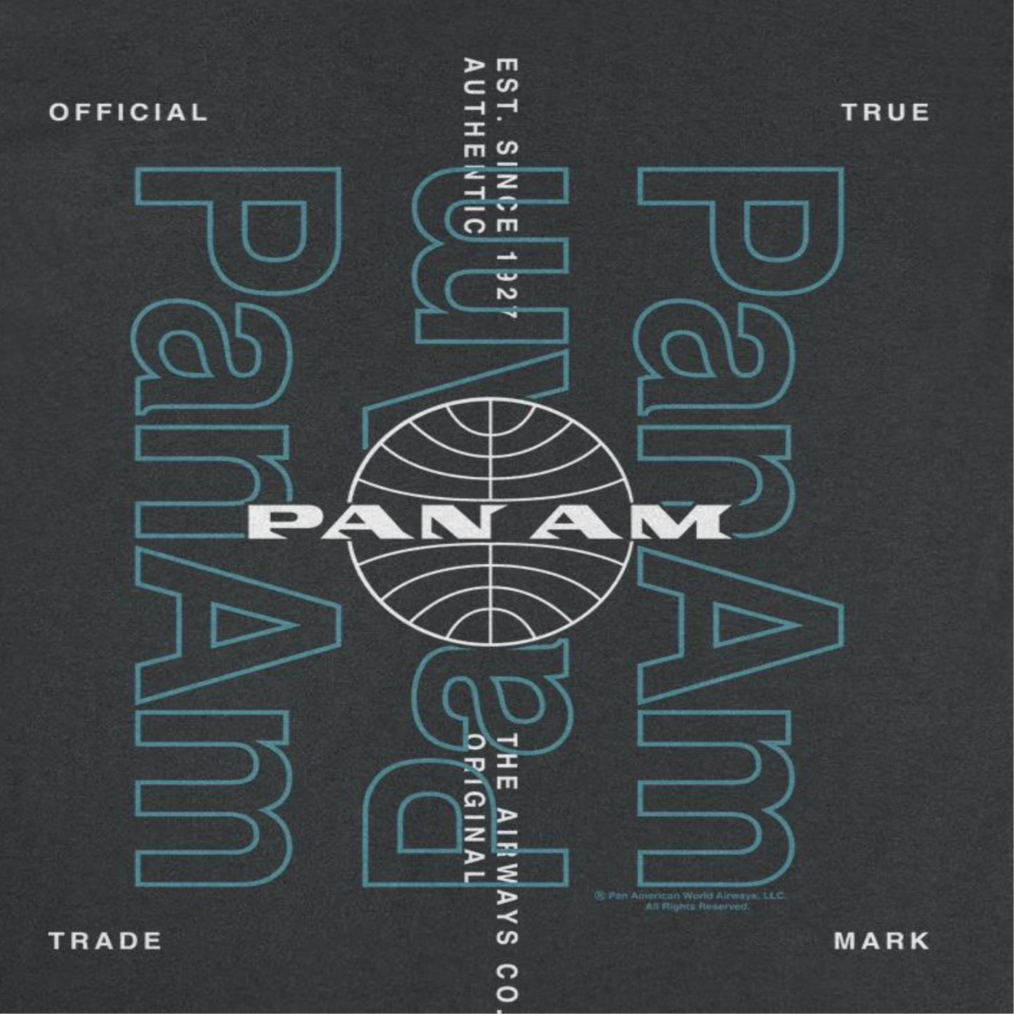 Pan Am Original Airways Co Black T-Shirt by HandyShopping4U2