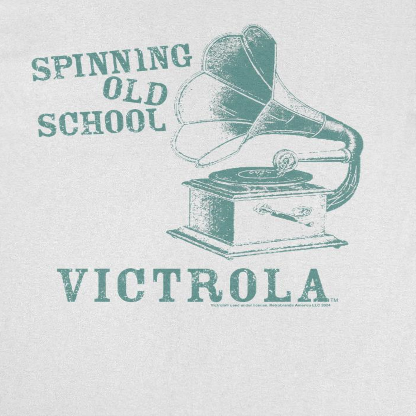 Victrola Spinning Old School Vintage Gramophone White T-Shirt by HandyShopping4U2