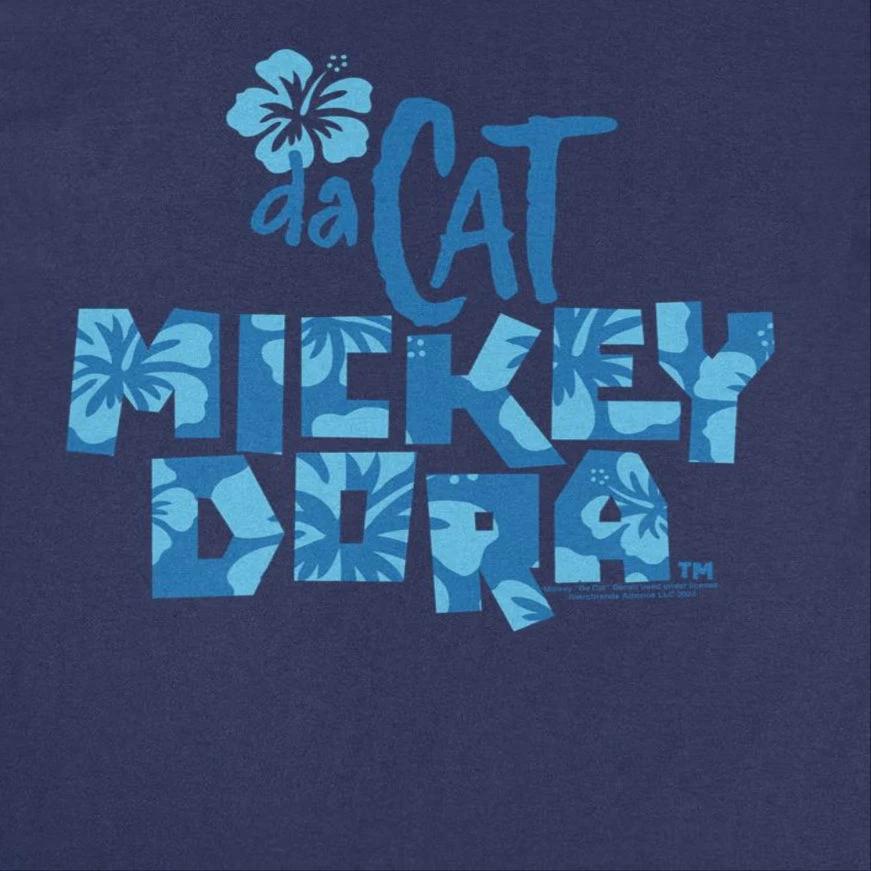 Mickey Da Cat Dora Blue Hawaiian Blue Retro Surfer Miki Navy T-Shirt by HandyShopping4U2