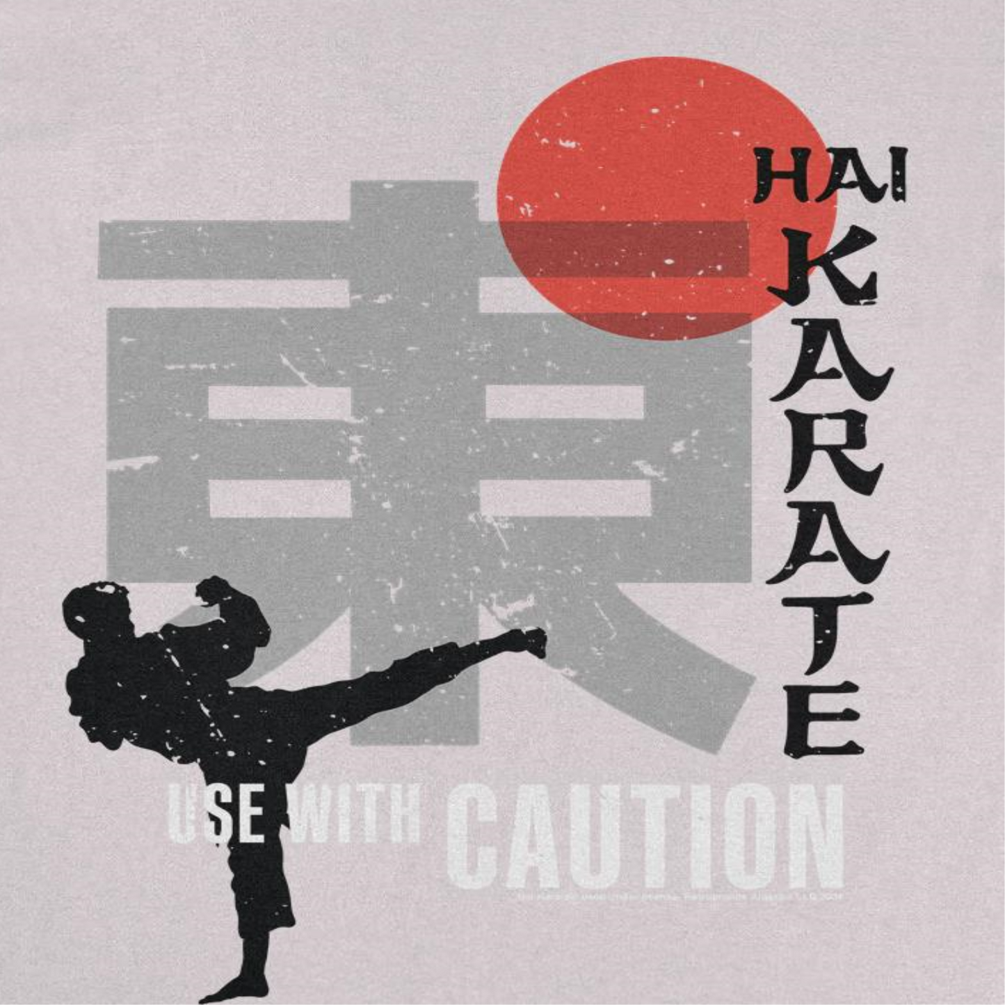 Hai Karate Use With Caution Retro Aftershave Ice Grey T-Shirt by HandyShopping4U2