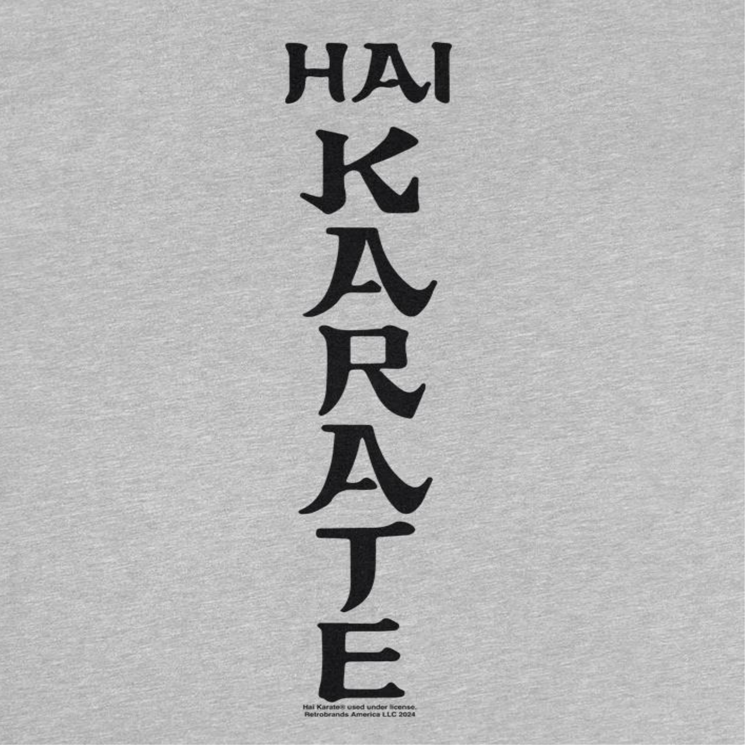 Hai Karate Vertical Logo Retro Aftershave Sport Grey T-Shirt by HandyShopping4U2