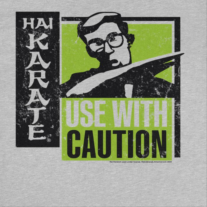 Hai Karate Use With Caution Black and Green Sport Grey T-Shirt by HandyShopping4U2
