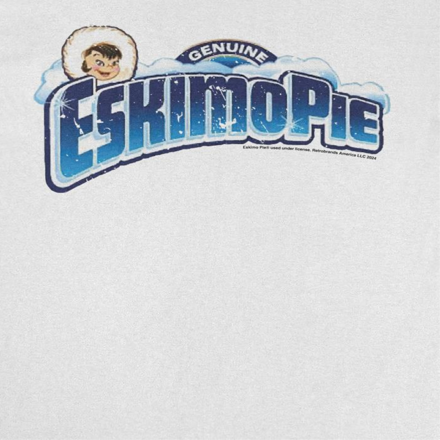 Eskimo Pie Genuine Retro Distress Clouds White T-Shirt by HandyShopping4U2