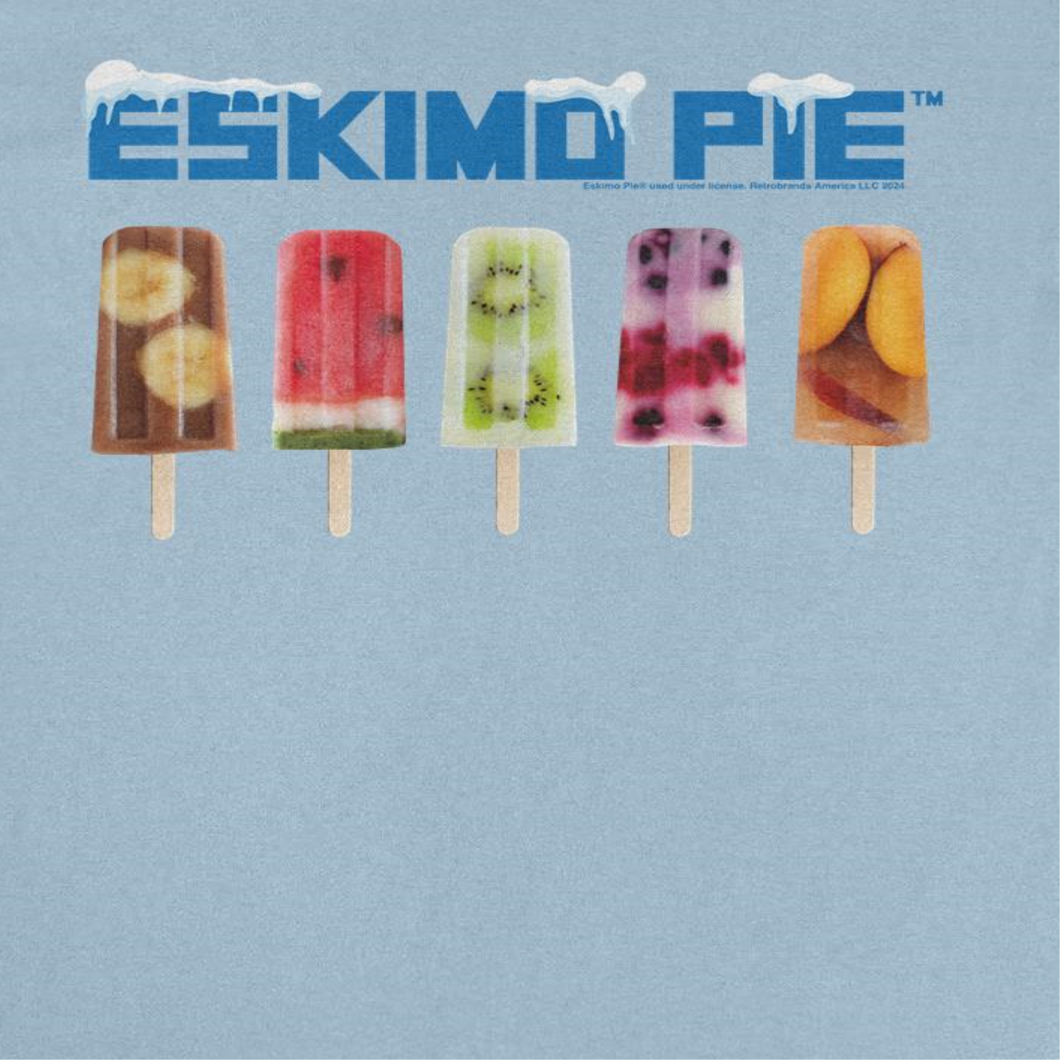 Eskimo Pie Retro Ice Lolly Selection Light Blue T-Shirt by HandyShopping4U2