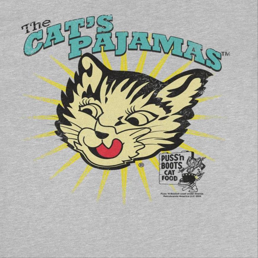 Puss n Boots the Cats Pajamas Vintage Art Sport Grey T-Shirt by HandyShopping4U2