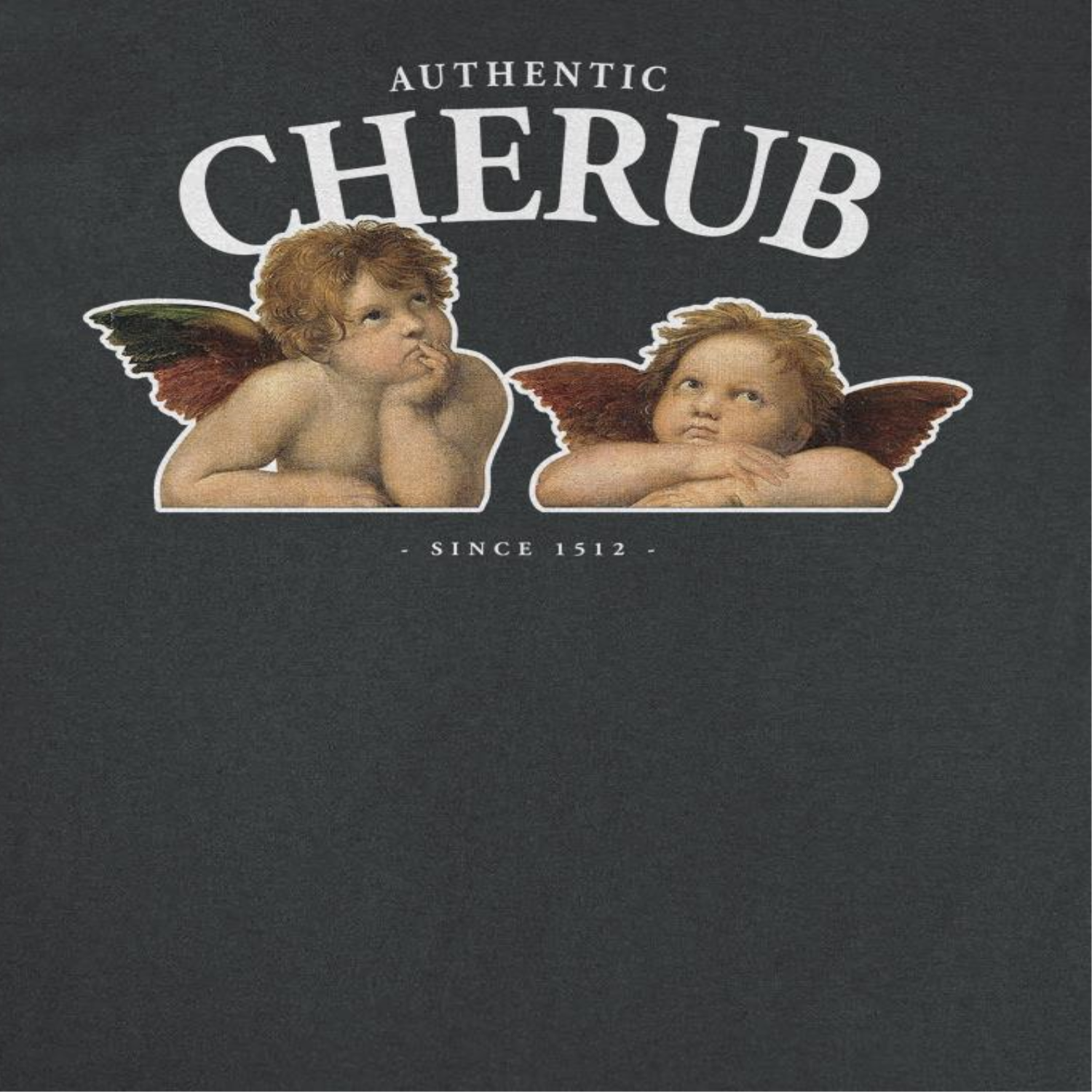 Classic Paintings Authentic Cherub Raphael Black T-Shirt by HandyShopping4U2