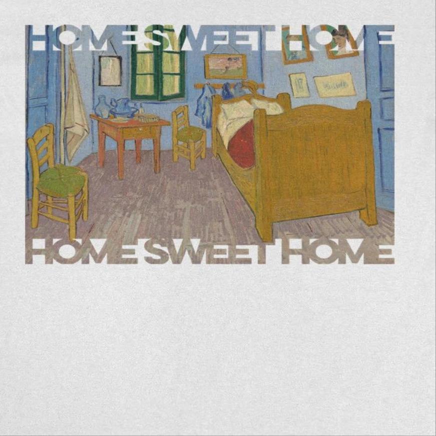 Classic Paintings Home Sweet Home Van Gogh White T-Shirt by HandyShopping4U2