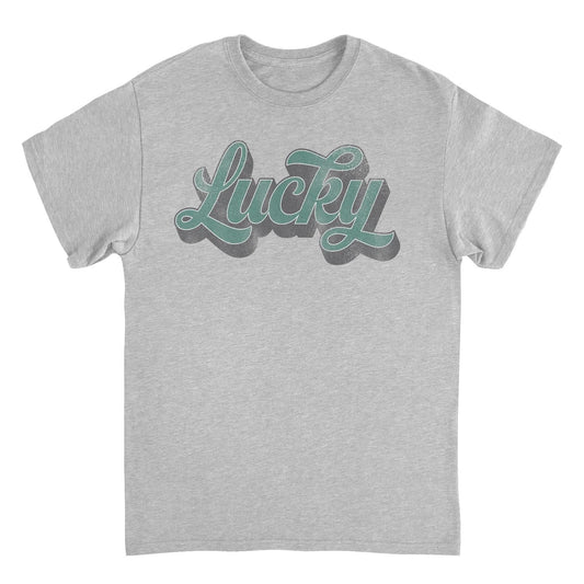 St. Patricks Day Lucky Script 3D T-Shirt by HandyShopping4U2