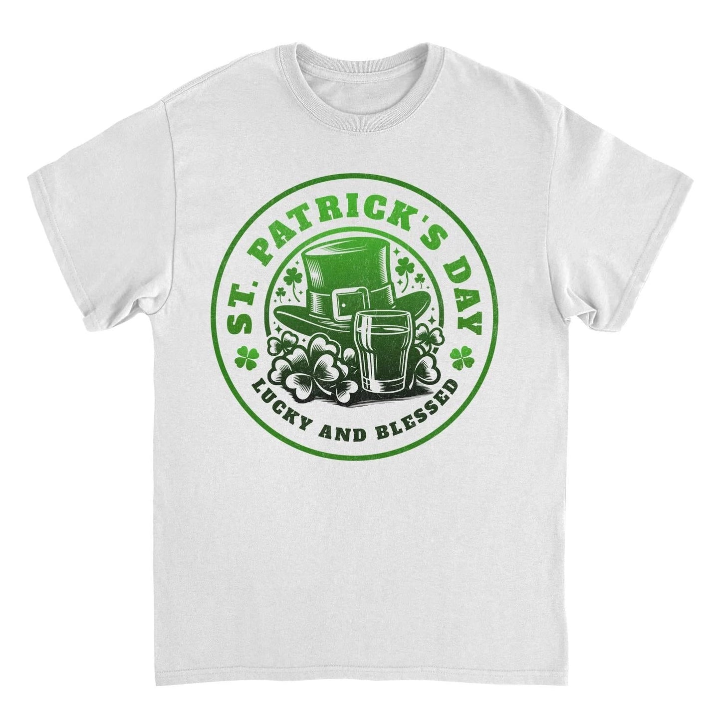 St. Patrick's Day Lucky and Blessed T-Shirt by HandyShopping4U2
