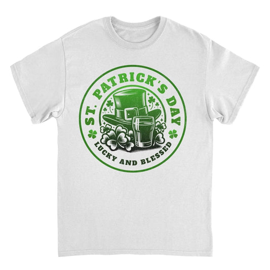 St. Patrick's Day Lucky and Blessed T-Shirt by HandyShopping4U2