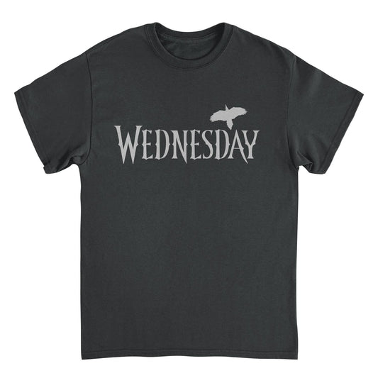 Wednesday Logo Gray Black T-Shirt