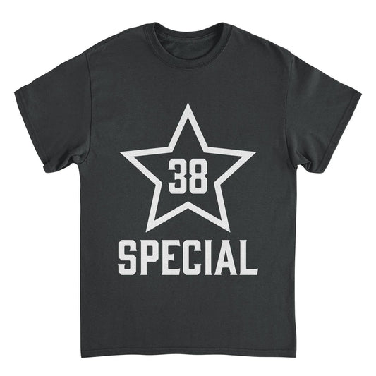 38 Special star logo t shirt black southern rock band tee front design
