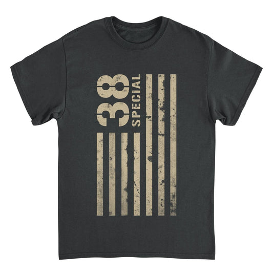38 special vertical stripes t shirt black graphic tee southern rock band merch front design