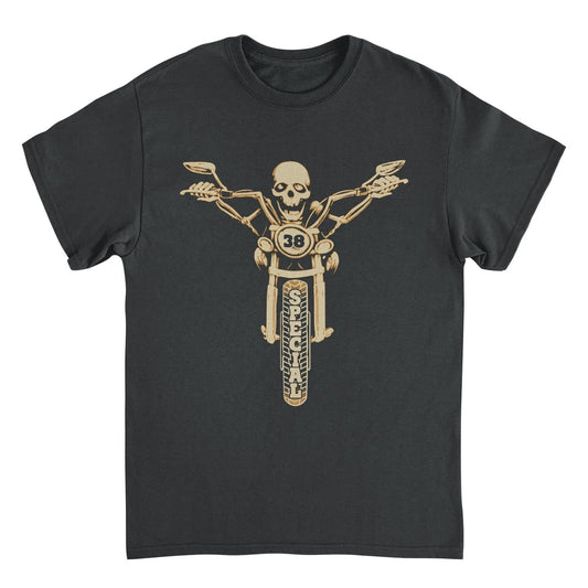 38 Special skeleton on bike t shirt black southern rock biker graphic tee