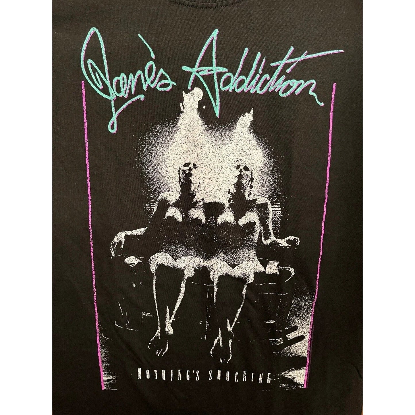 Jane’s Addiction Nothing’s Shocking album T-shirt graphic black band tee classic alternative rock design