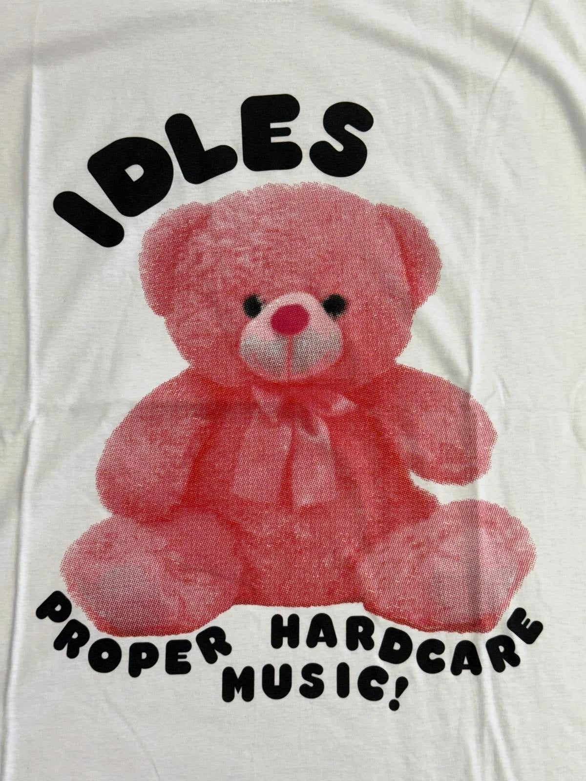 Idles Band T-shirt Proper Hardcore Music Pink Teddy Bear by HandyShopping4U2