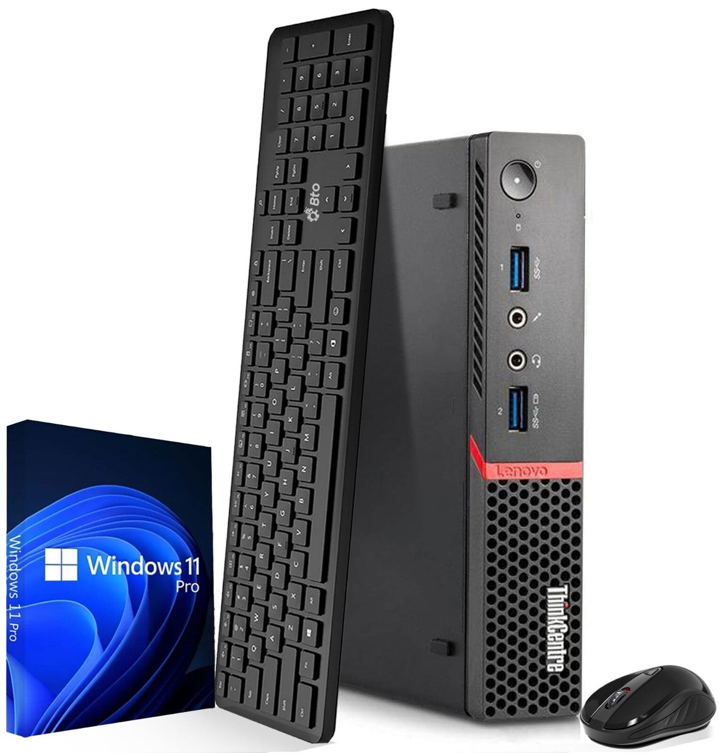 Lenovo ThinkCentre Business Desktop Intel 3.10 GHz Windows 11 Pro With 22 Inch LED