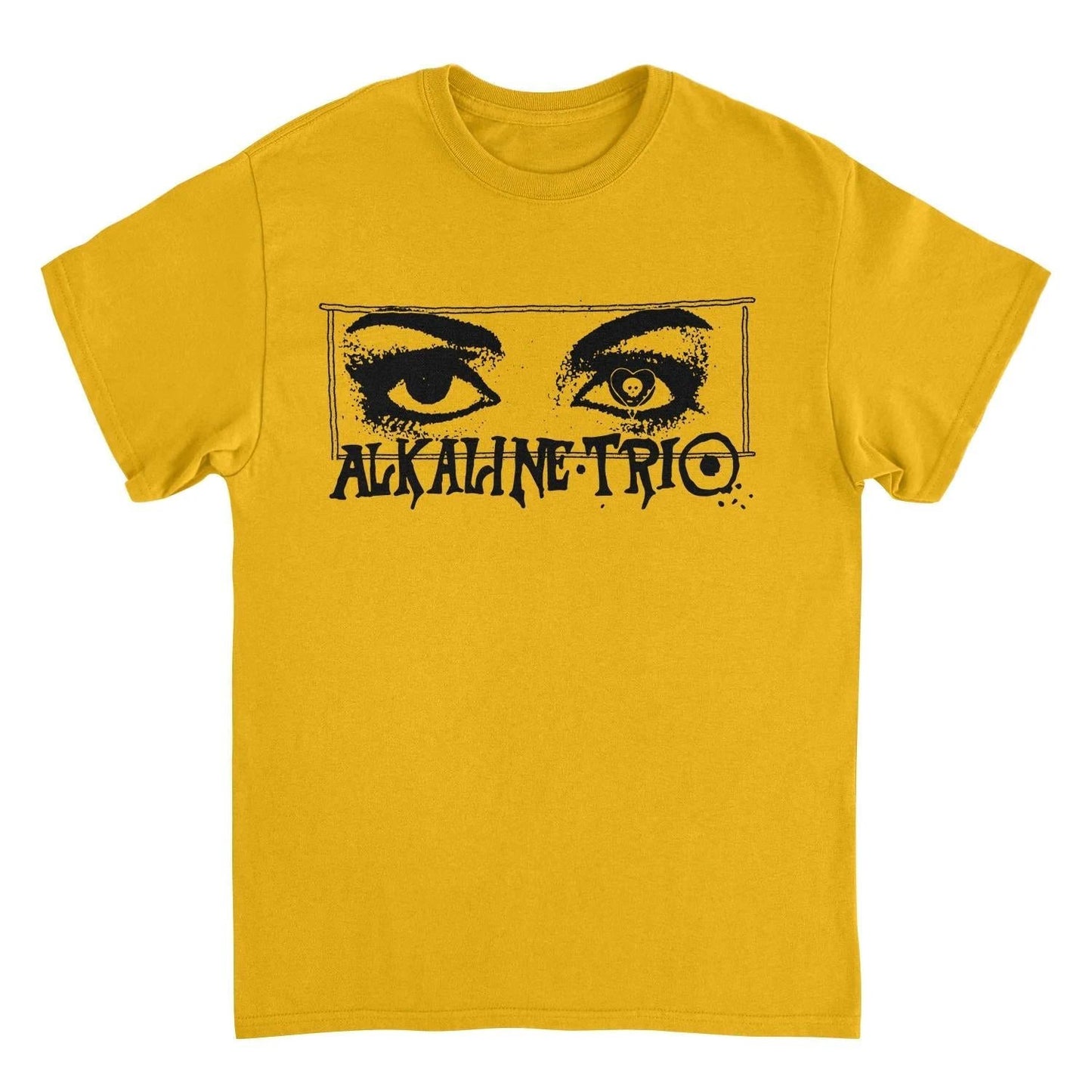 Alkaline Trio Alkaline Stare gold t shirt featuring eye graphic punk rock band design