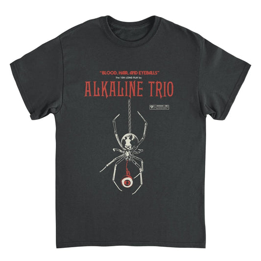 Alkaline Trio BHE Spider black t shirt featuring spider graphic design with punk rock band artwork