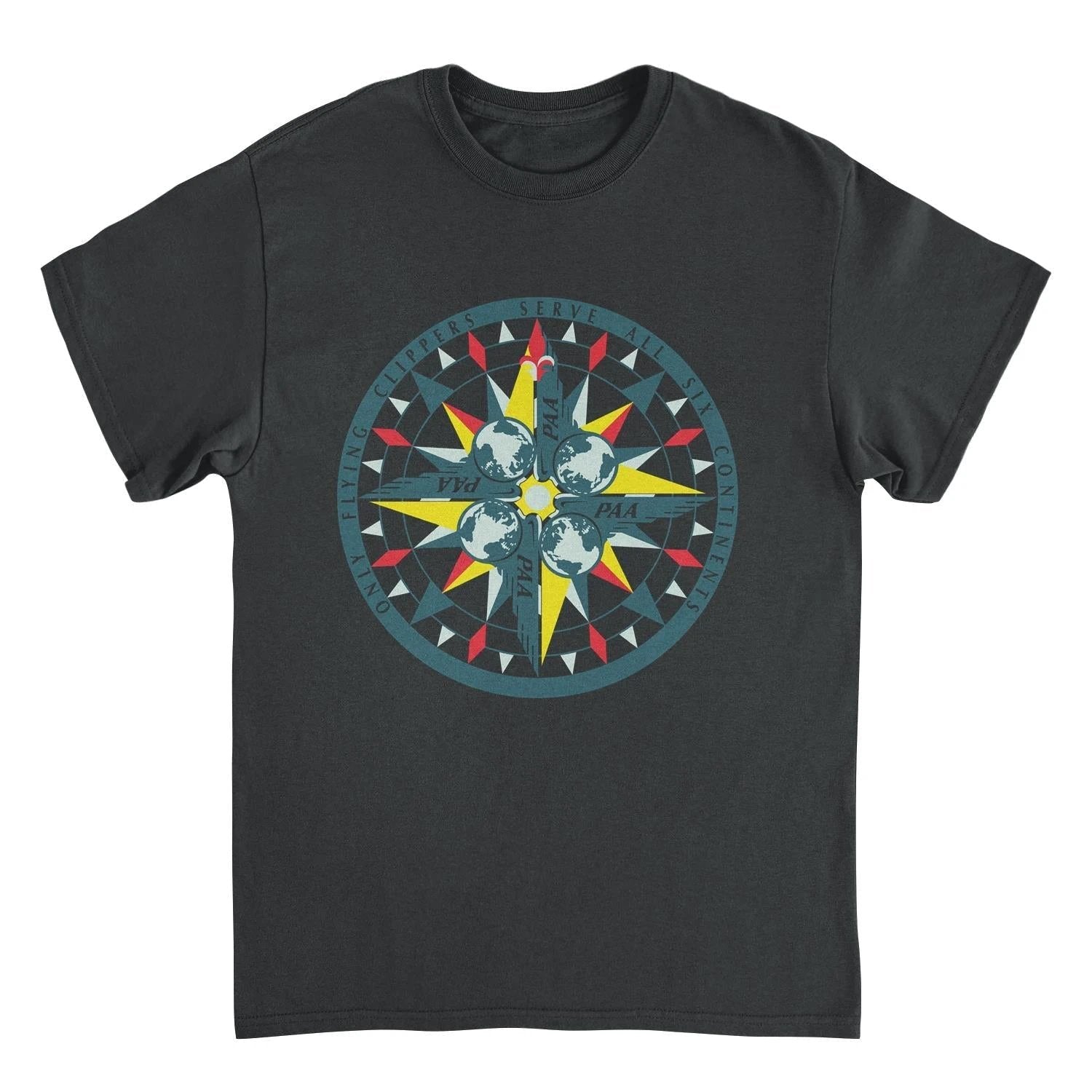 Pan Am Only Flying Clippers Black T-Shirt by HandyShopping4U2