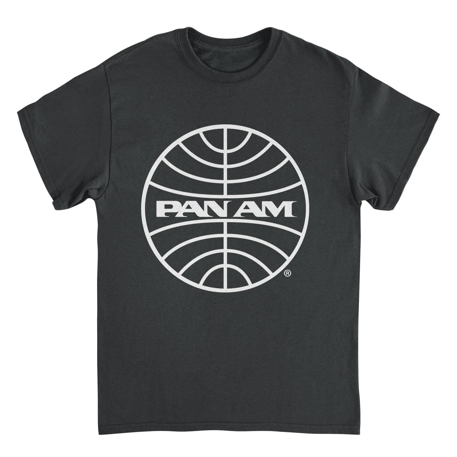 Pan Am Classic White Logo in Black T-Shirt by HandyShopping4U2