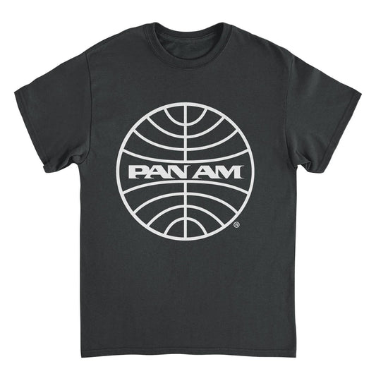 Pan Am Classic White Logo in Black T-Shirt by HandyShopping4U2