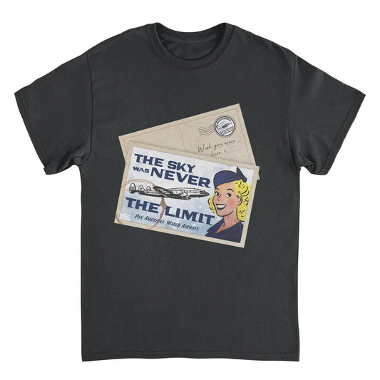 Pan Am the Sky Was Never the Limit Black T-Shirt by HandyShopping4U2