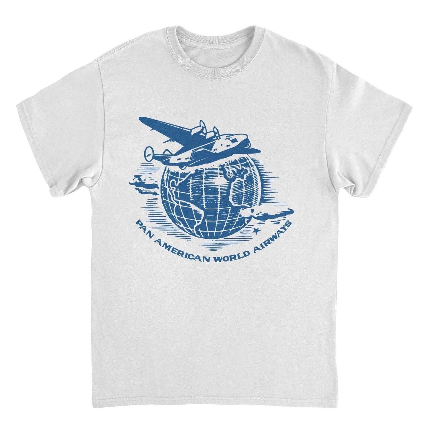 Pan Am Flying Around the World White T-Shirt by HandyShopping4U2