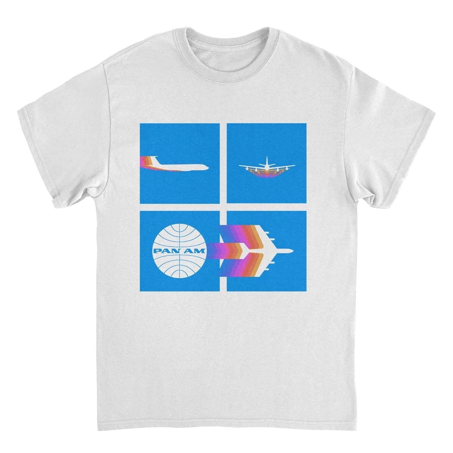Pan Am Takeoff Silhouette White T-Shirt by HandyShopping4U2